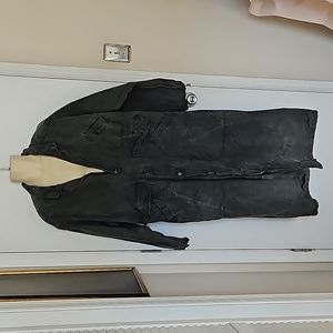 Vintage Rigolletto Longline Trench Like Coat Size L Made in Hong Kong